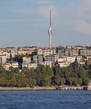 İstanbul, Türkiye - 19 Ekim 2023: Yeni Kucuk Camlica TV Radyo Kulesi Telekomünikasyon Gözlem Güvertesi, Küçük Tepe, Uskudar.