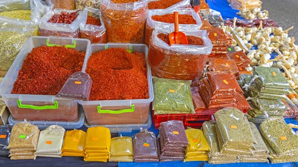 Dry Asian Spices in Bulk at Farmers Market Stall