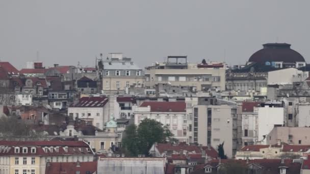 Beograd Serbien April 2023 Luftudsigt Det Gamle Beograd Downtown Spring Videoklip