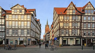 Hanover, Almanya - 05 Mayıs 2011: Mitte İlçesi 'nde Holzmarkt Meydanı Ortaçağ Gecesi.