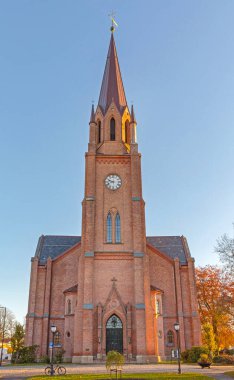 Fredrikstad, Norveç - 28 Ekim 2016: Domkirke Evanjelik Kilisesi.