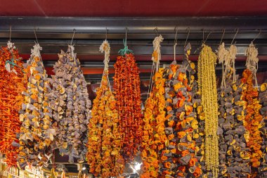 Güneşte kurutulmuş patlıcan Biberli Domates Kış için korunmuş