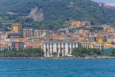 Salerno, İtalya - 28 Haziran 2014: Güney İtalya 'da Salerno Kasabası Yaz Gezisi.