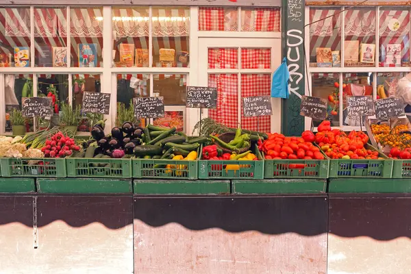 Viena Áustria Julho 2015 Produção Legumes Frescos Naschmarkt Farmers Market Imagem De Stock
