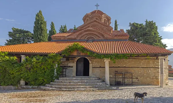 Ohrid Macedônia Norte Outubro 2023 Entrada Para Igreja Ortodoxa Macedônica Fotos De Bancos De Imagens