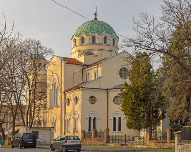 Vidin, Bulgaristan - 16 Mart 2024: Myra 'lı Aziz Nicholas Ortodoks Kilisesi.