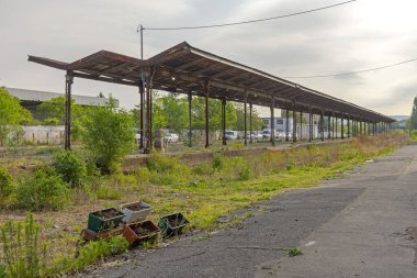 Belgrad 'daki Terk Edilmiş Eski Tren İstasyonu Dunav Sırbistan' da