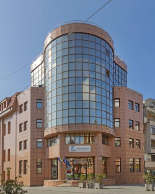 Craiova, Romania - March 16, 2024: National Agency for Cadastre and Land Registration Office Building Ocpi at C. S. Nicolaescu Plopsor Street. clipart