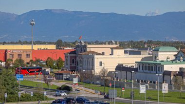 Noventa, Italy - October 11, 2024: Designer Outlet McArthur Glen Shopping Centre at Noventa di Piave Sunny Autumn Day. clipart