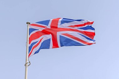 Birleşik Krallık Büyük Britanya Bayrağı Bulutlu Gökyüzünde