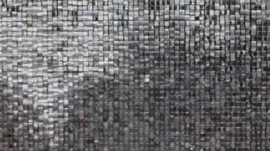 Disko Kulübü Eğlence Partisi Efektlerinde Gümüş Aynalar Arkaplan Duvarı