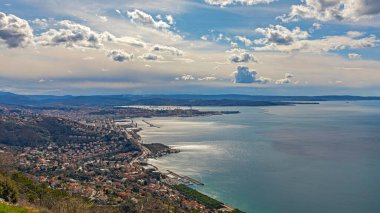 Hava Görüntüsü Trieste İtalya İlkbahar Günü Adriyatik Denizi