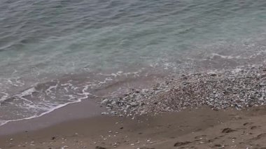Çakıl Kumsalı Ege Denizi Yunanistan Sonbahar Seyahati Hava Manzarası