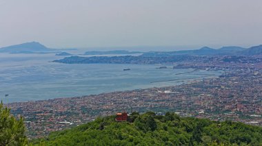 Napoli Dağı 'ndan Vezüv Gözlemevi Manzarası İtalya' ya Seyahat