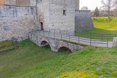 Baba Vida Kalesi 'ne Köprü Girişi Bulgaristan' ın Vidin Günü 'nde Tarihi Tarihi Tarihi Yer