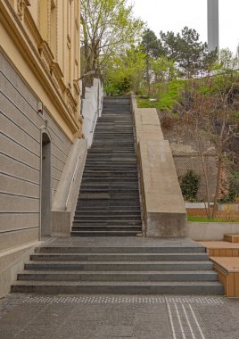 Eski Belgrad 'daki Branko Köprüsü' ndeki Büyük Merdiven Savamala