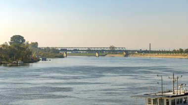 Slavonski Brod Hırvatistan ile Bosna-Hersek 'i Arasındaki Nehir Kenarı Köprüsü