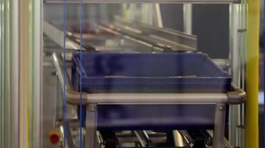 Bir çift Kırmızı Elektrik Motoru Fabrikada Dönüşümlü