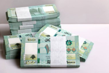 Lübnan sterlinleri, 100,000 banknot, Lübnan para biriminin çöküşünü sembolize ediyor..