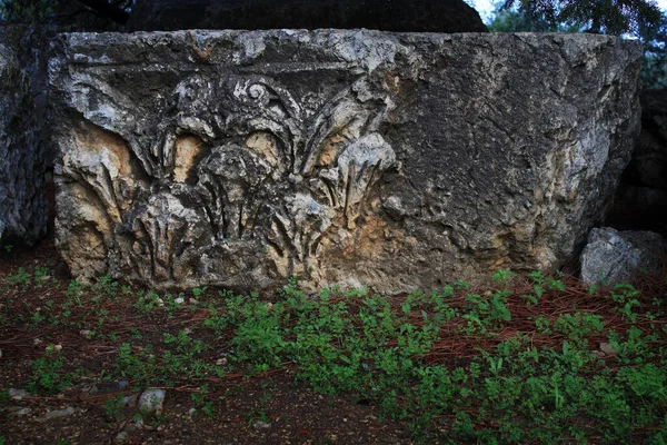 Detail Van Ruïnes Van Romeinse Qasr Naous Ain Ekrine Libanon — Stockfoto