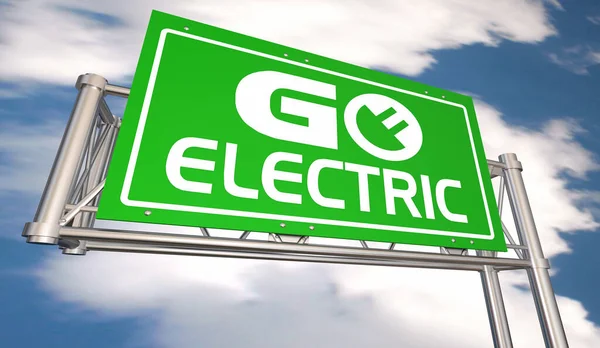 Electric Freeway Highway Sign Vehicle Drive Transportation Illustration — Stock fotografie