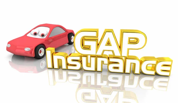 Gap Försäkring Bilar Fordon Lånepolicy Täckning Illustration — Stockfoto
