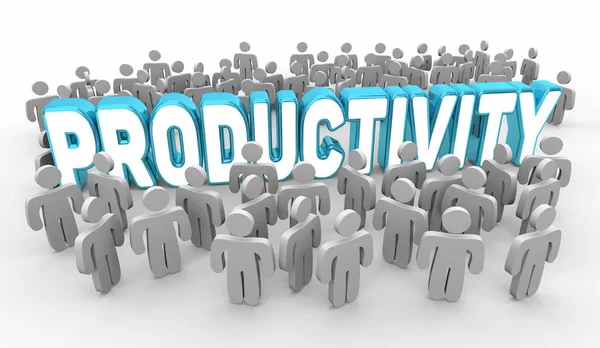Produktivität Team Mitarbeiter Output Höhere Steigerung Produktive Arbeit Illustration — Stockfoto