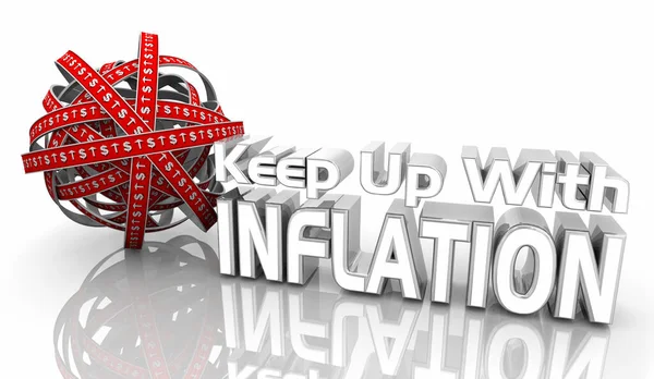Gelijke Tred Houden Met Inflatie Stijgende Kosten Prijzen Hogere Illustratie — Stockfoto