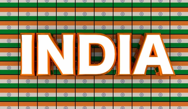 India Flags Country Nation Emblem Background Illustration — Stock Photo, Image