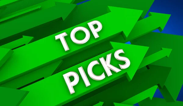 Top Picks Flechas Mejor Opción Recomendación Comentarios Ilustración —  Fotos de Stock
