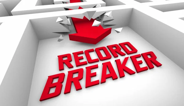 Record Breaker Top Winner High Score Bästa Någonsin Maze Genombrott — Stockfoto