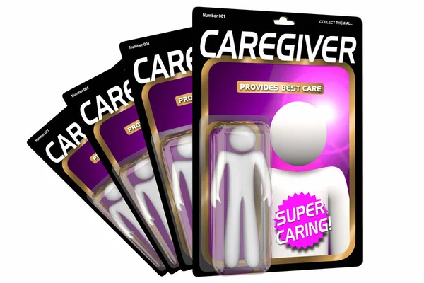 Opiekun Service Caregiving People Figurki Akcji Wynajmij Znajdź Najlepszą Osobę — Zdjęcie stockowe