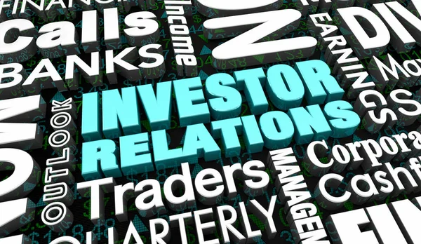 Investor Relations Finanzquartalsausblick Bericht Aufruf Illustration — Stockfoto