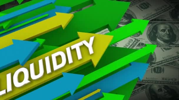 Liquidità Accesso Denaro Vendi Attività Ottieni Tuoi Fondi Contanti Animazione — Video Stock