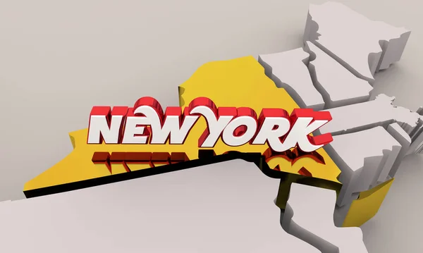 Nueva York Destino Viajar Mapa Ciudad Ilustración —  Fotos de Stock