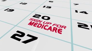 Medicare Takvimine kaydolun Doğum Günü Uygun Dönem 3d Canlandırma