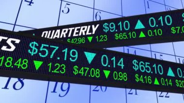 Çeyrek Yıl Sonucu Şirket Kârı Satışlar Güncelleme Raporu 3d Canlandırma