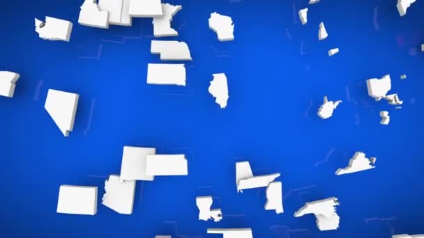 Pennsylvania State Χάρτης Φιλαδέλφεια Travel Business Location Animation — Αρχείο Βίντεο