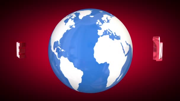 Een Wereld Wereldwijde Eenheid Gemeenschap Vrede Samen Samenleving Animatie — Stockvideo