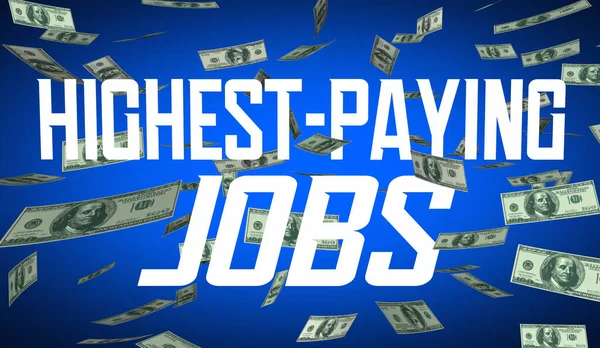 Meistbezahlte Jobs Machen Mehr Geld Karriere Verdienstmöglichkeiten Illustration — Stockfoto