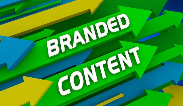Branded Content Social Media Post Creator Sales Engagement Growth Illustration — Stock Photo, Image
