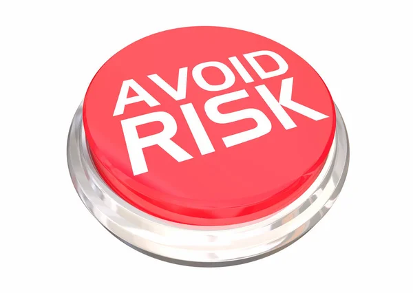 Vermijd Risico Knop Verminderen Verlies Gevaar Waarschuwing Illustratie — Stockfoto