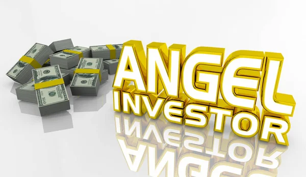 Angel Investor Financování Money Source Zahájení Financování Investice Ilustrace — Stock fotografie