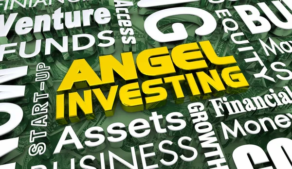Angel Investing Funding New Business Equity Inwestor Startup Ilustracja — Zdjęcie stockowe
