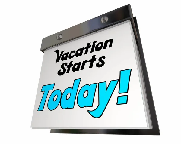 Vacation Starts Today Countdown Calendar Days Date Illustration — Stock Photo, Image
