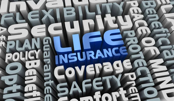 Assicurazione Sulla Vita Copertura Protezione Sicurezza Soldi Finanziario Illustrazione — Foto Stock
