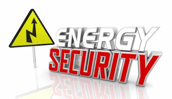 Energiezekerheid Sign Power Secure Veiligheid Gevarenpreventie Illustratie — Stockfoto