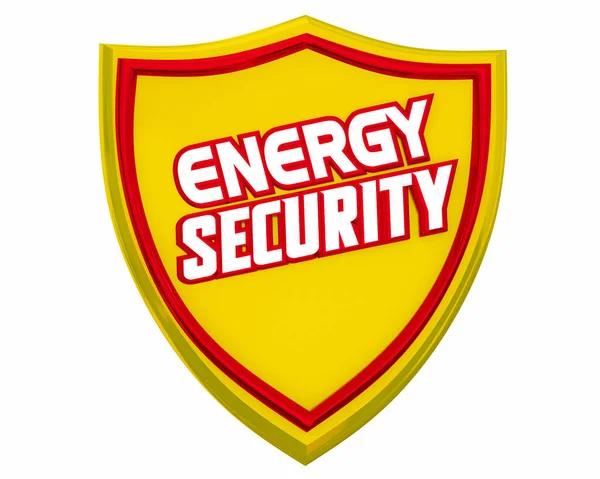 Escudo Seguridad Energía Proteger Seguridad Energía Peligro Advertencia Prevención Ilustración —  Fotos de Stock