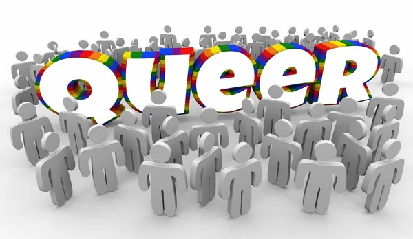 Queer People Coming Out Lgbtqia Población Homosexual Ilustración — Foto de Stock