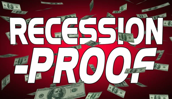 Recession Proof Företag Skydda Säkra Pengar Investering Illustration — Stockfoto